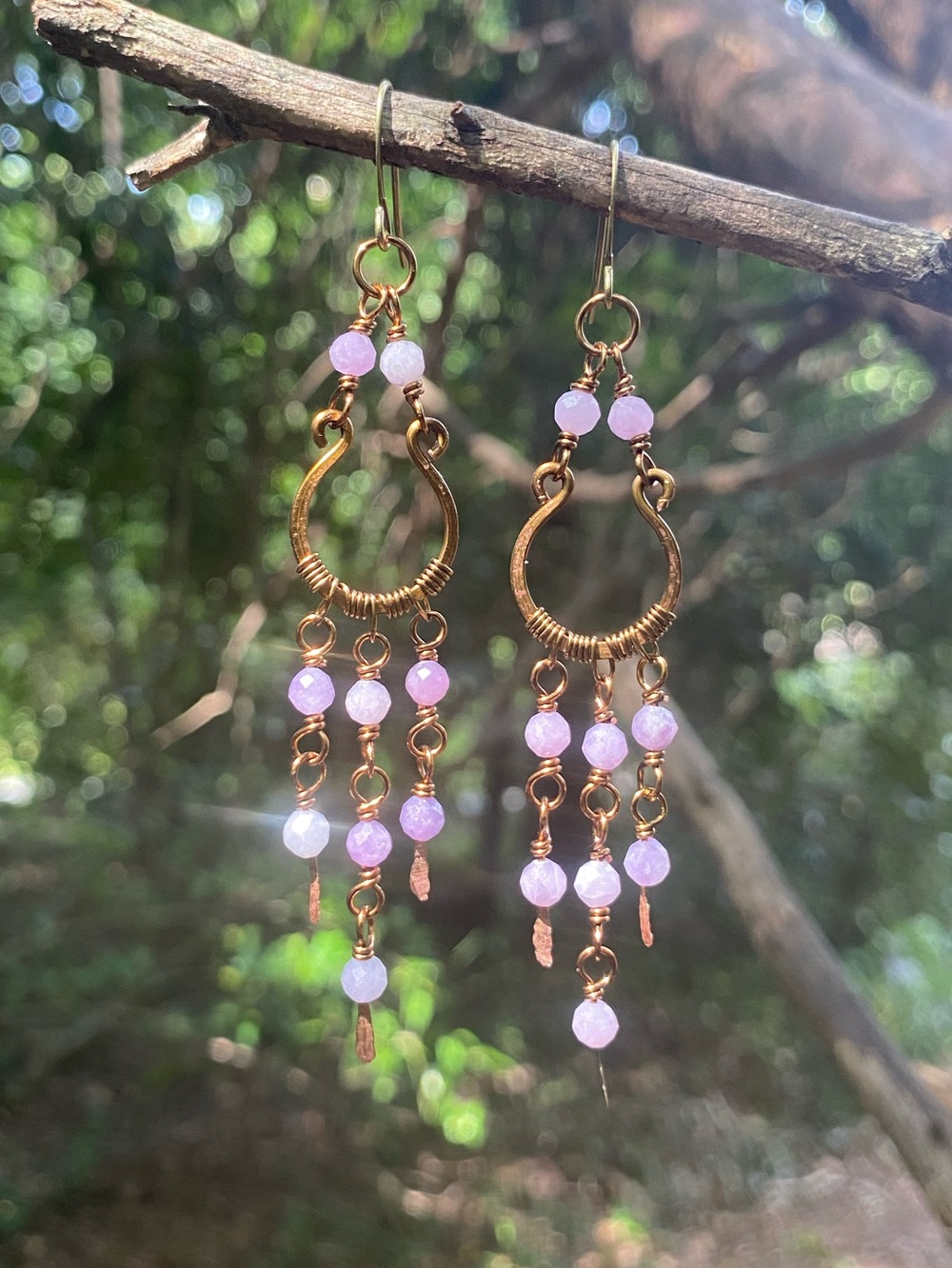 Lepidolite Chandelier Earrings